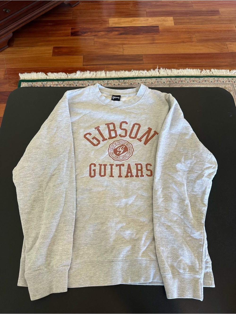 Gibson Guitars Men's Heather Gray Crewneck Sweatshirt Size Large